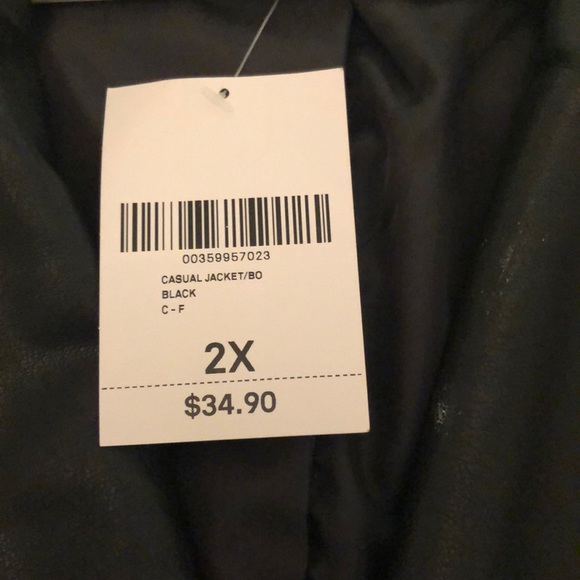 BRAND NEW FAUX LEATHER JACKET - Picture 6 of 7